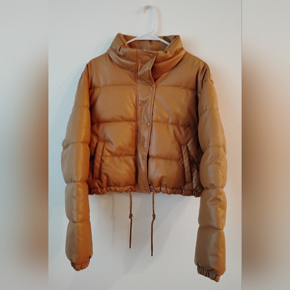 *NWOT* Love Tree Vegan Leather Puffer Jacket
